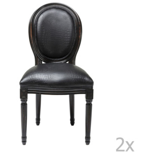 Sada 2 černých židlí Kare Design Croco