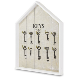 Dřevěný věšák na klíče - Keys Domek PS59335057