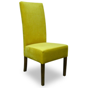 Moderní židle Comforta se zesíleným sedákem, žlutá, vysoká, do restaurace