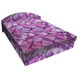 Čalouněná postel ÁJJA 180x200 cm, fialová látka DOPRODEJ