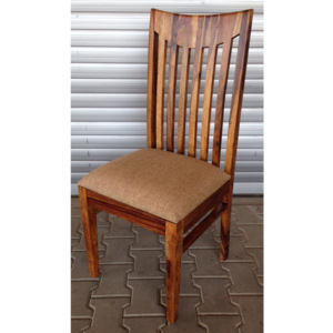 Židle s polstrovaným sedákem z indického masivu palisandr Barva Only stain BI-CH