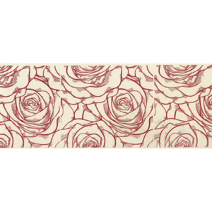 Bordura papírová Růžičky červené - šířka 7,8cm x délka 5m
