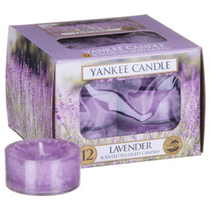 Yankee Candle - čajové svíčky Lavender 12ks (Hebká a luxusní vůně levandule, která vyvolá kouzelně nostalgické vzpomínky...)