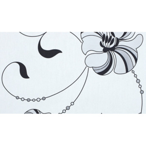 Vliesové tapety Erismann Aruba - květ černo-šedý