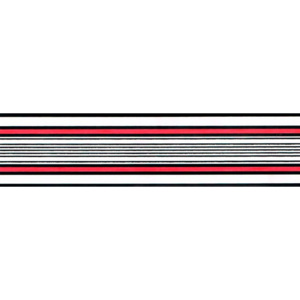 Bordura samolepící Proužečky černo červené - šířka 5cm x délka 5m
