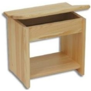 Drewmax Dřevěná stolička s úložným prostorem GD150 masiv dub