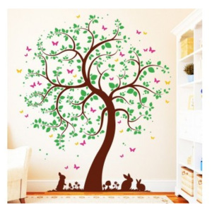 Dekorace na zeď - Barevný strom