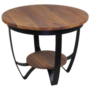 Konferenční stolek s deskou z recyklovaného teakového dřeva HSM collection Susan, ⌀ 55 cm
