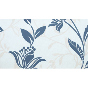 Vliesové tapety Erismann - květy modro-krémové