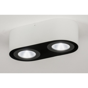 Stropní bodové bílé LED svítidlo Troncetto II Black and White (Nordtech)