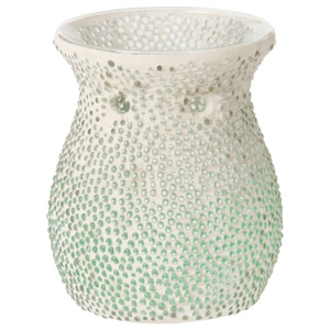 Yankee Candle - aromalampa Relaxation (Úžasná kombinace ručně foukaného skla a rustikální keramiky se zeleně zbarvenými "bublinkami".)