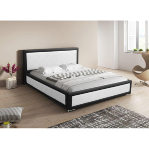Čalouněná postel Nestor černobílá