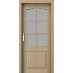 Dřevěné dveře Madryt 2/3 sklo s rámečkem