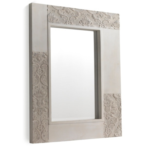 Bílé nástěnné zrcadlo Geese Pattern, 100 x 80 cm