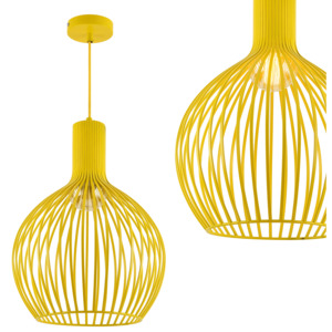[lux.pro]® Dekorativní závěsná lampa 'Tokio' - horčicově žlutá - 1 x E27