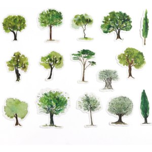 Svět pásek Samolepky “Zelené stromy“ 15ks (PS45D45M0885)