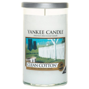 Yankee candle Vonná svíčka ve skle - Čistá bavlna, 340g