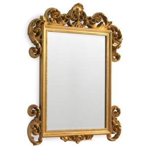 Nástěnné zrcadlo ve zlaté barvě Geese Baroque, 45 x 60 cm