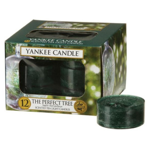 Yankee Candle - čajové svíčky The Perfect Tree 12ks (Fantasticky autentická a svěží vůně stromku, čerstvě uříznutého v lese...)
