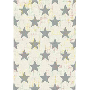Kusový koberec PP Hvězdy krémový, Velikosti 80x150cm