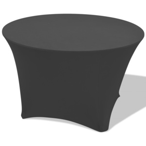 Strečové návleky na stůl 2 ks kulaté 150x74 cm černá