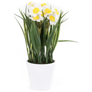 Umělá květina Narcis, bílá