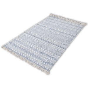Bavlněný koberec 180x270 cm modrý