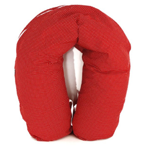 GADEO Kojící a relaxační polštář LITTLE DOTS RED Výplň: Špaldové slupky