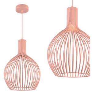 [lux.pro]® Dekorativní závěsná lampa 'Tokio' - růžová - 1 x E27