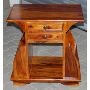 Odkládací stolek z indického masivu palisandr Barva Only stain MAGZINE