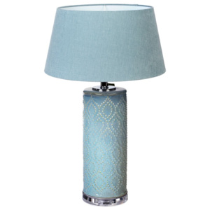 Keramická bledě modrá lampa