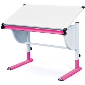 Halmar Dětský rostoucí psací stůl CETRIX - bílo-růžový