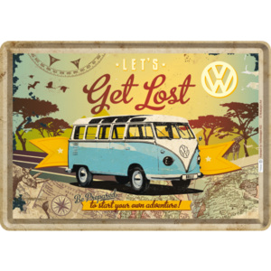 Nostalgic Art Plechová pohlednice - VW Let's Get Lost