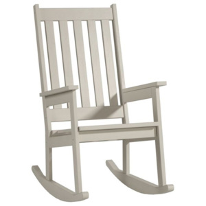 Bílá houpací židle z masivního borovicového dřeva Pinio Rock White