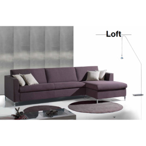 LOFT - rohová sedací souprava 293x160 cm s postelí 160x195x12 cm (Milovníci minimalistického moderního designu se zamilují do pohovky LOFT. Jednoduché