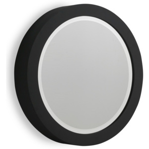 Černé nástěnné zrcadlo Geese Thick, Ø 40 cm