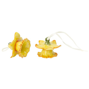 Villeroy & Boch Mini Flower Bells sada 2 ks porcelánových zvonečků, narcisy