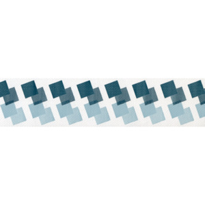 Bordura papírová Kostky modré - šířka 5cm x délka 5m