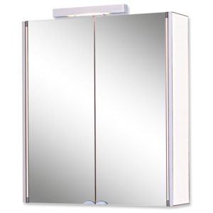 Jokey Plastik MANDIOL II Zrcadlová skříňka - bílá/čelo aluoptika 112112120-0140