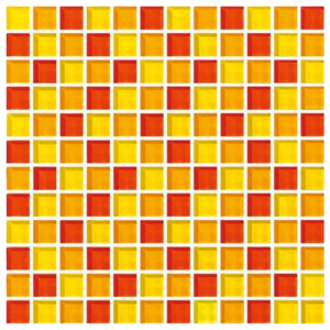 ASHS205 Mozaika skleněná žlutá červená oranžová 29,7x29,7cm