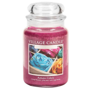 Village Candle - vonná svíčka Barvy podzimu 737g (Autumn Colors. Tato vůně Vás příjemně naladí na zbarevný pozimní den...)