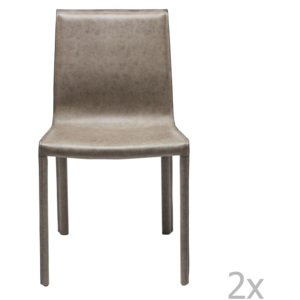 Sada 2 šedozelených židlí Kare Design Fino