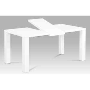 AutronicXML AT-3009 WT - Jídelní stůl rozkládací 120+40x90 cm, vysoký lesk bílý