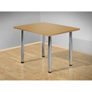 Jídelní stůl 100x80 cm s kovovými nohami lamino: buk