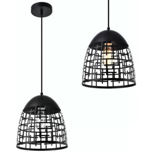 [lux.pro]® Dekoratívní designové závěsné svítidlo / stropní svítidlo - černé (1 x E27) HT169910