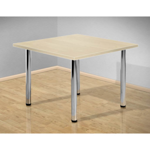 Jídelní stůl 80x80 cm s kovovými nohami lamino: bříza