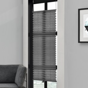 Klemmfix Plissee - 35 x 100 cm - šedá - ochrana proti slunci a světlu - neprůhledné - bez otvorů