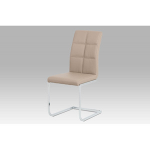 AutronicXML DCH-851 CAP - Jídelní židle koženka cappuccino / chrom