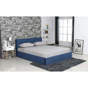 Čalouněná postel SARA II modrá 160x200cm s úložným prostorem
