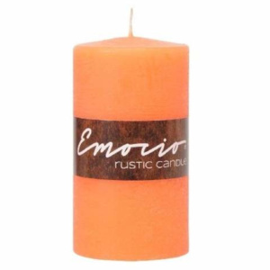 Válcová svíčka RUSTIC 11cm oranžová